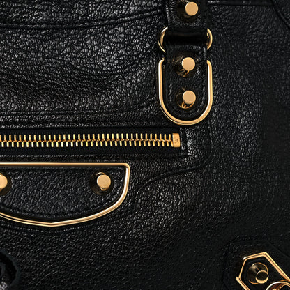 Balenciaga Chevre Gold Metallic Edge Hardware S City Black 8 of 14