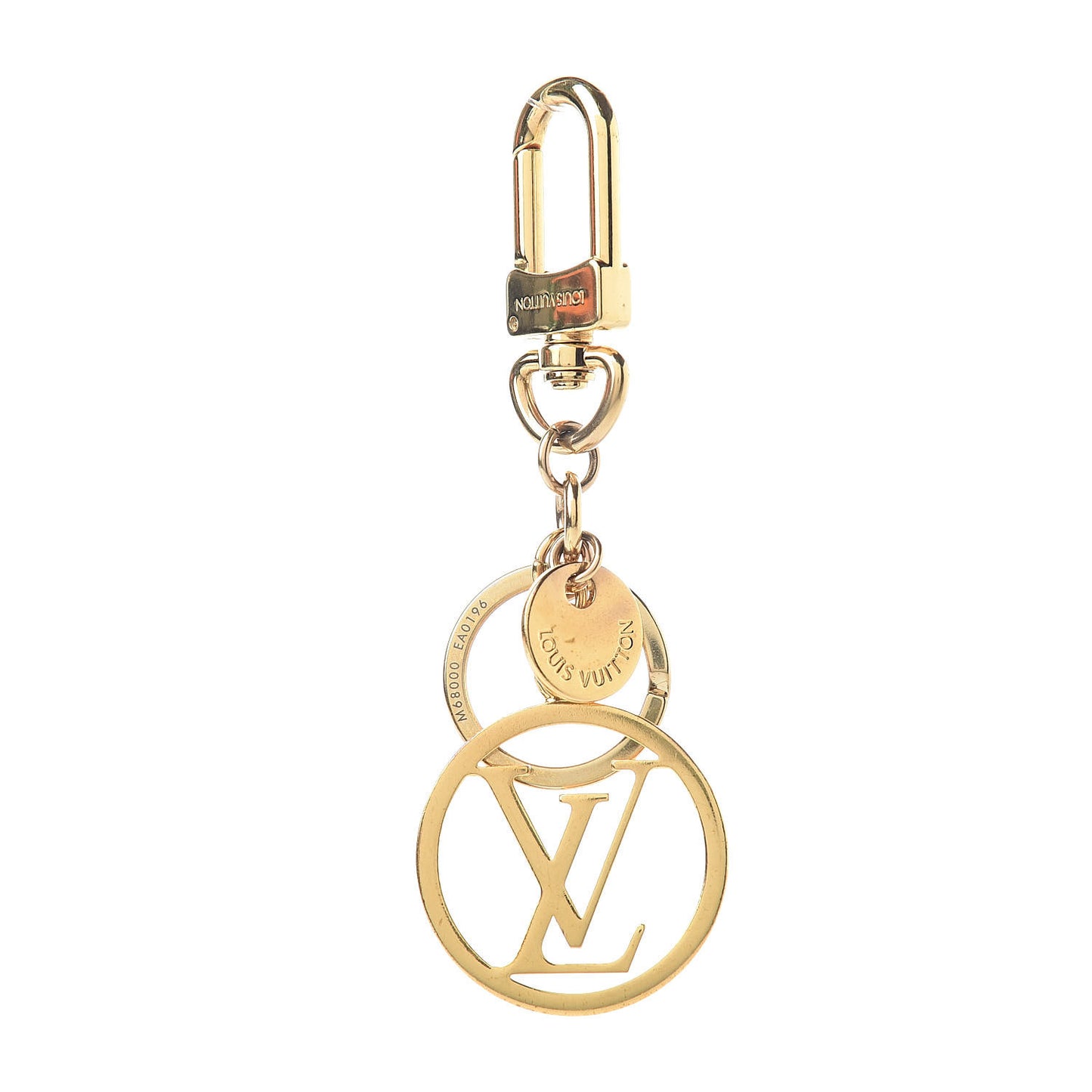 LV Circle Bag Charm Key Holder Gold