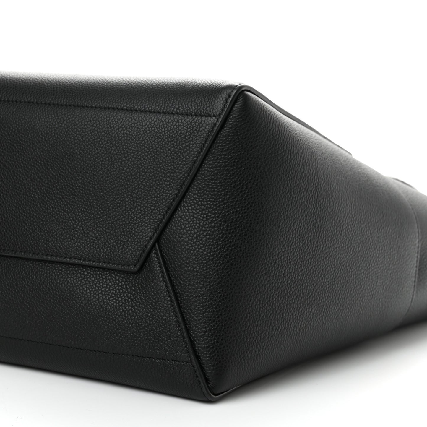 Soft Grained Calfskin Sangle Bucket Bag Black