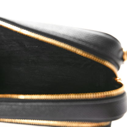 Christian Dior Grained Calfskin Caro Double Pouch Black 5 of 11