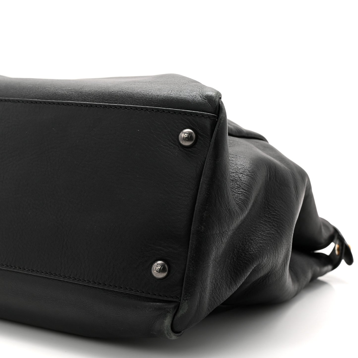 Calfskin Calf Hair Leopard Print Large Peekaboo Iconic Satchel Black