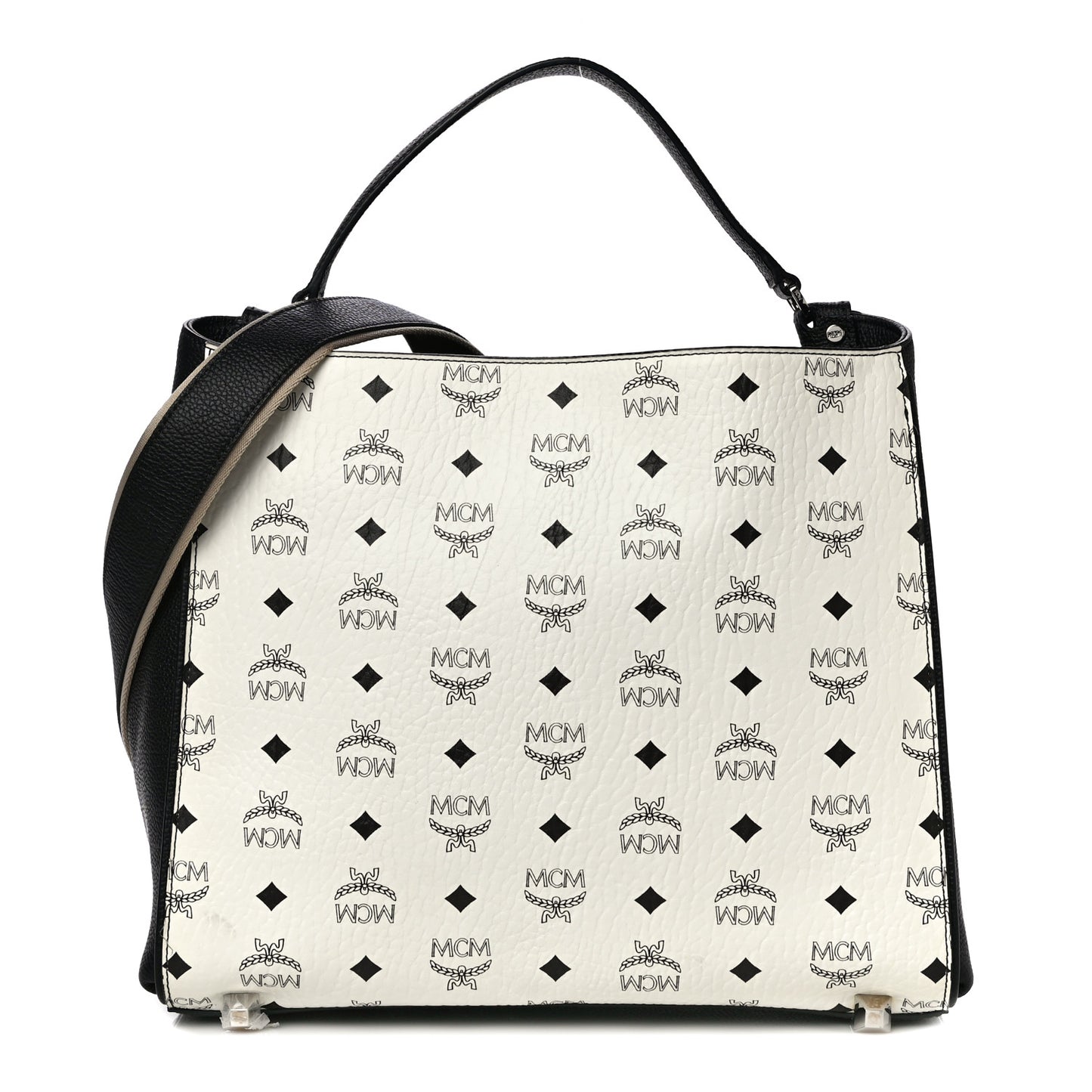 Visetos Medium Corina Shoulder Bag White