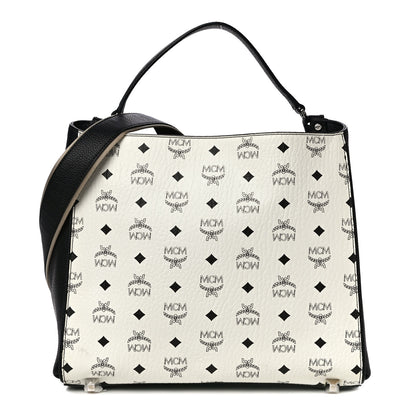 MCM Visetos Medium Corina Shoulder Bag White 1 of 9