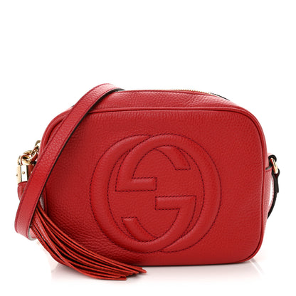 Gucci Pebbled Calfskin Small Soho Disco Bag Vibrant Red 1 of 12