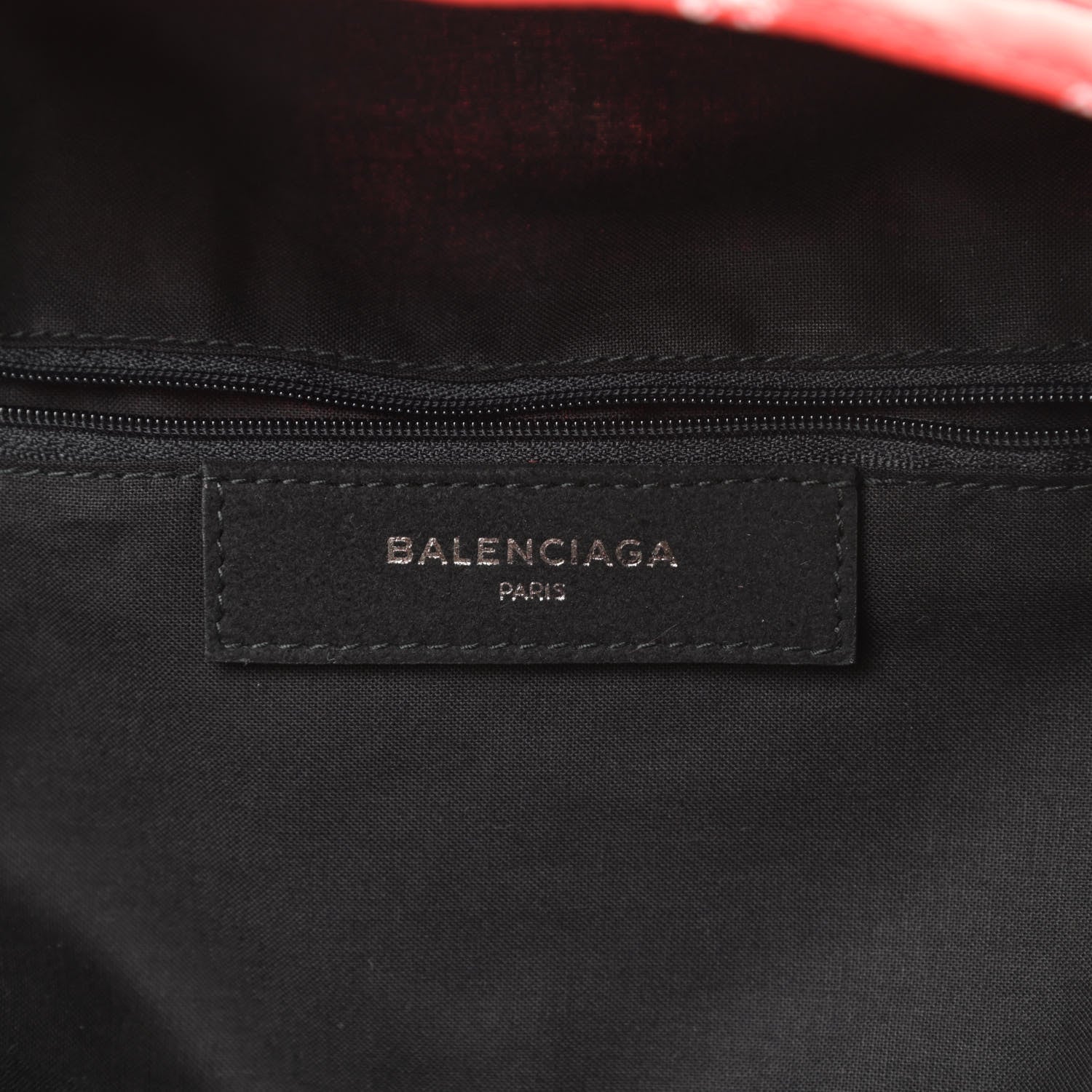 Balenciaga Twill Nylon Allover Logo Print Explorer Backpack Rouge Vermillion White 6 of 10