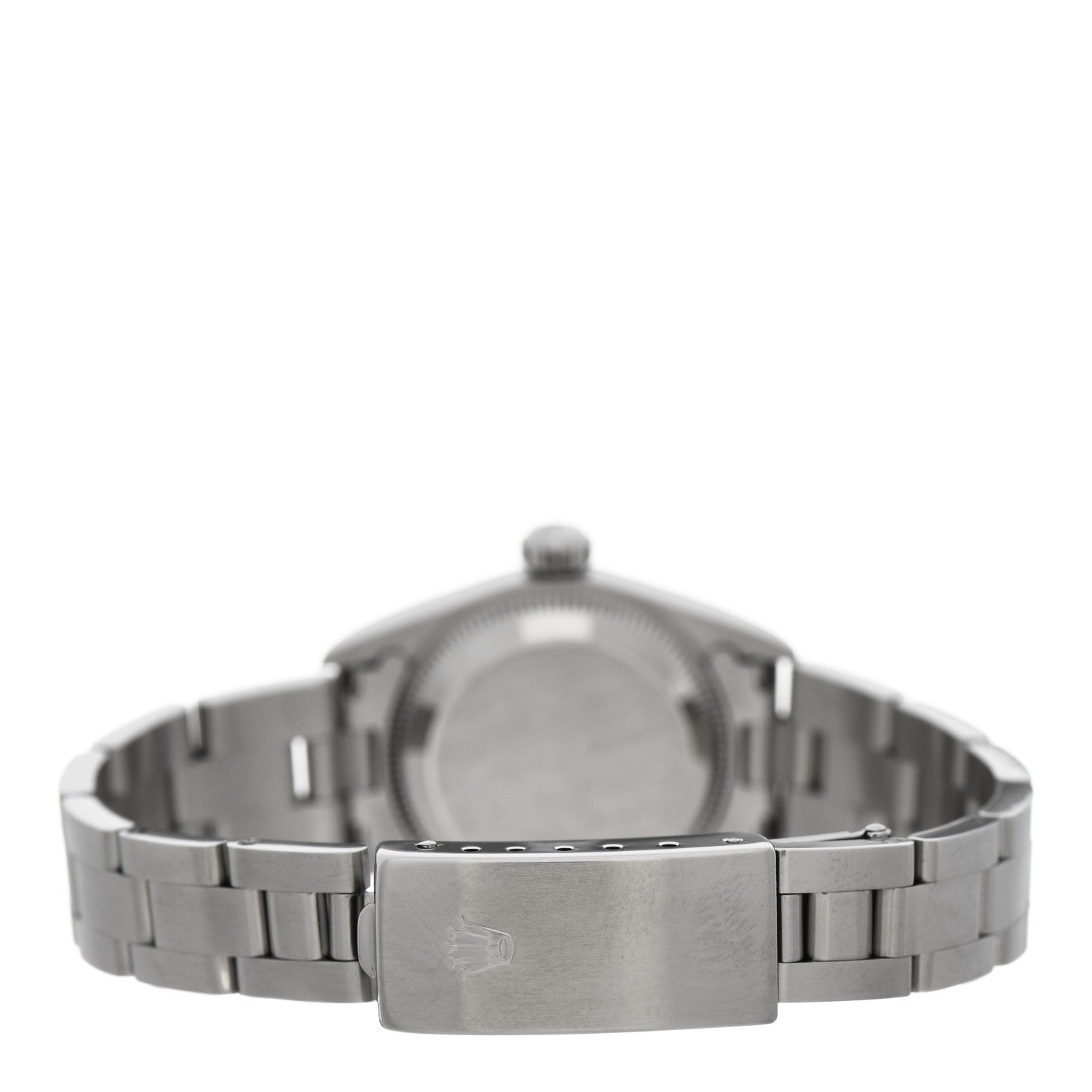 Rolex Stainless Steel 24mm Oyster Perpetual Watch Black 67180 3 of 5
