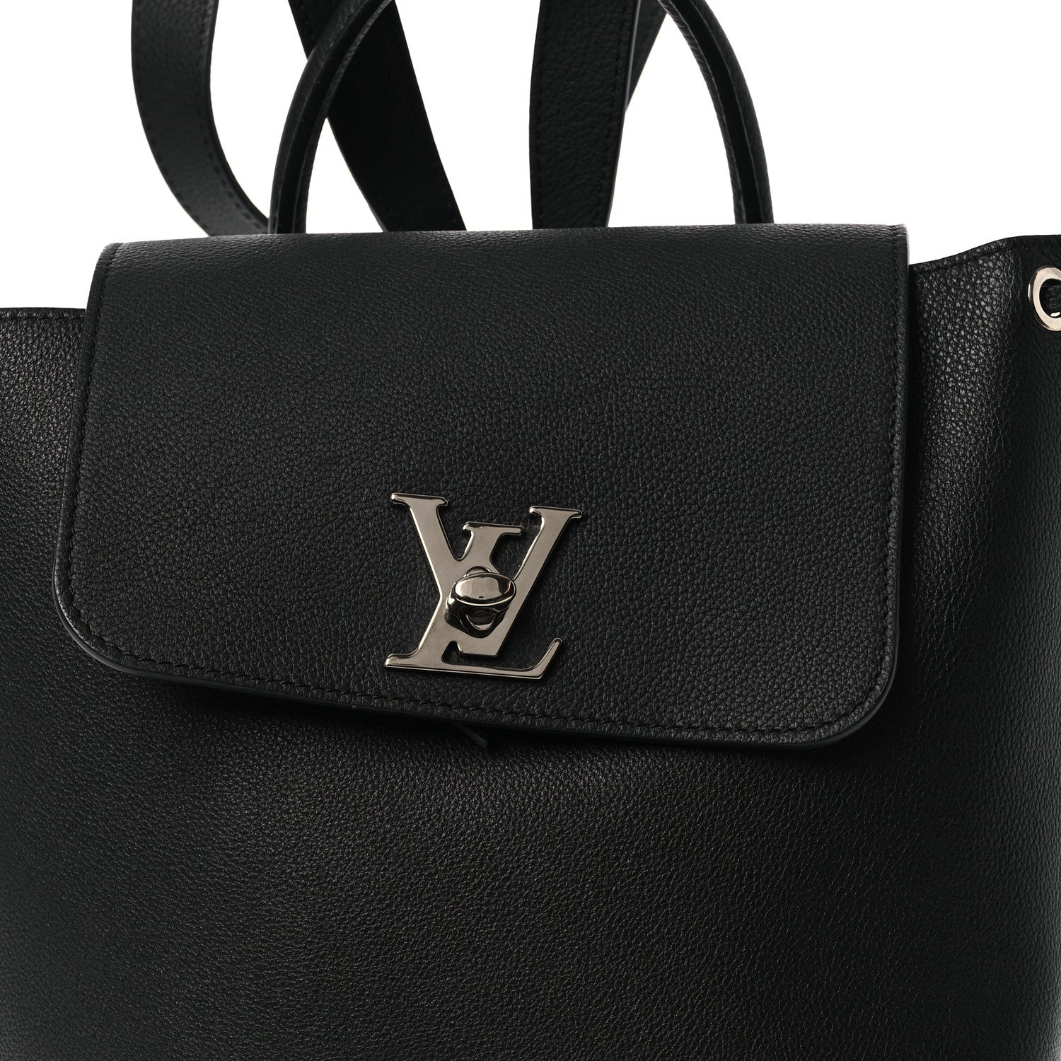 Louis Vuitton Calfskin Lockme Backpack Black 6 of 9