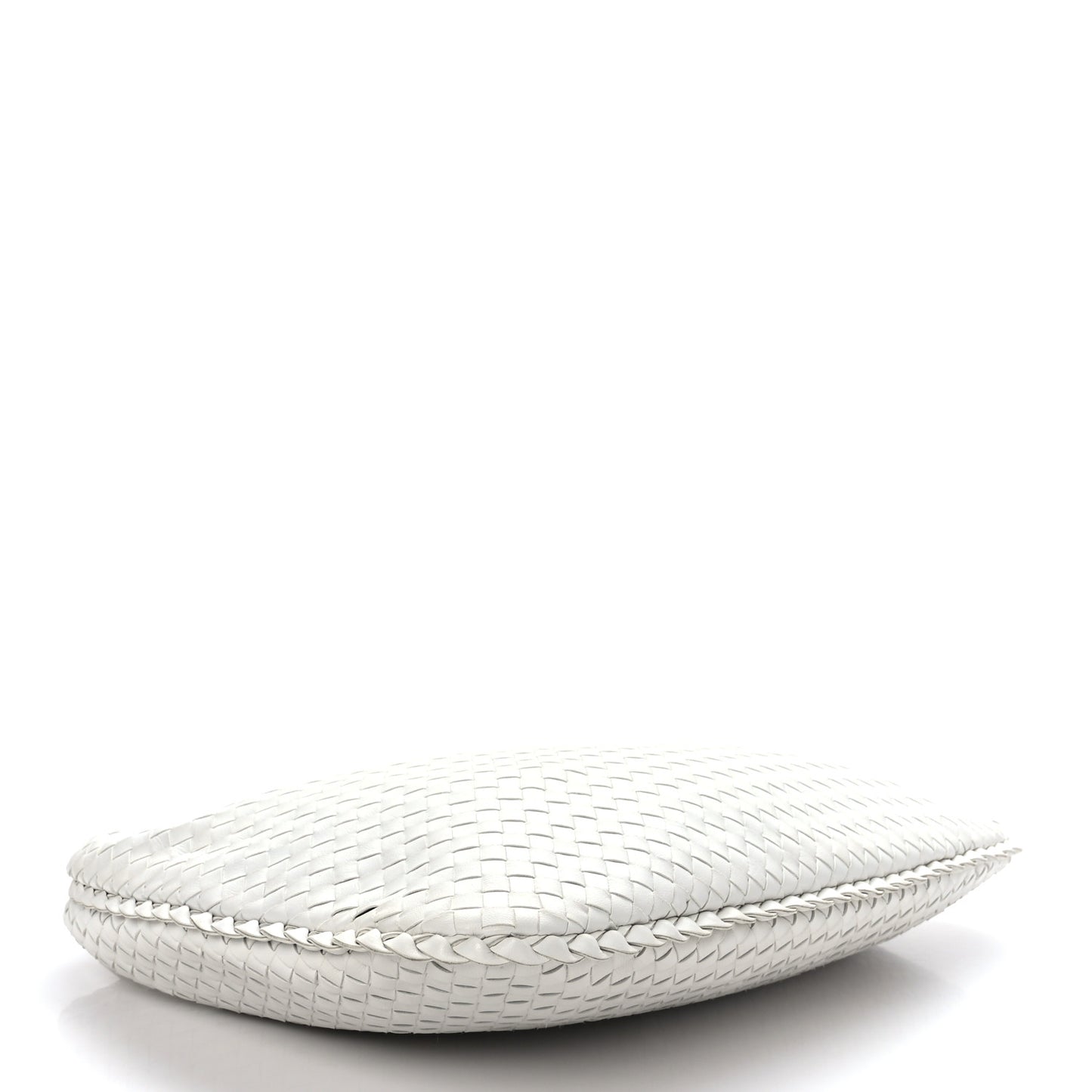 Nappa Intrecciato Large Veneta Hobo White