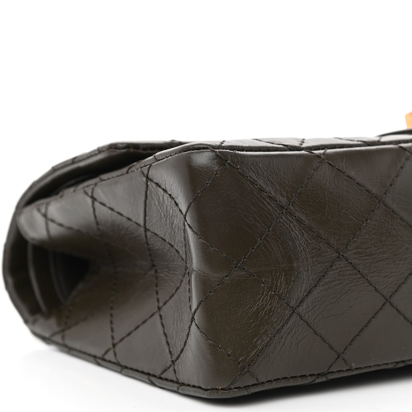 Aged Calfskin Quilted 2.55 Reissue 225 Flap Dark Green