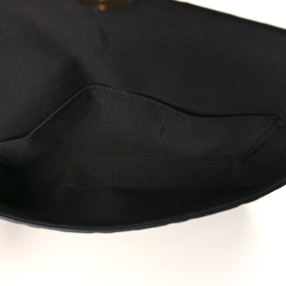 Fendi Vitello Soft F is Fendi Bi-Color FF 1974 Embossed Envelope Wallet On Chain with Pouches Maya Black 6 of 7