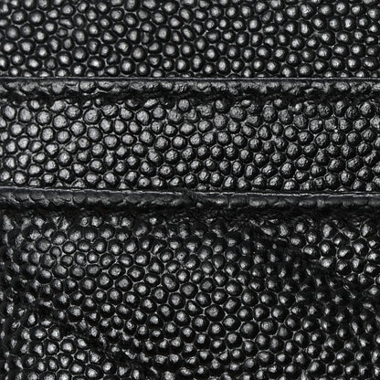 Saint Laurent Grain De Poudre Matelasse Chevron Monogram Credit Card Case Black 8 of 11