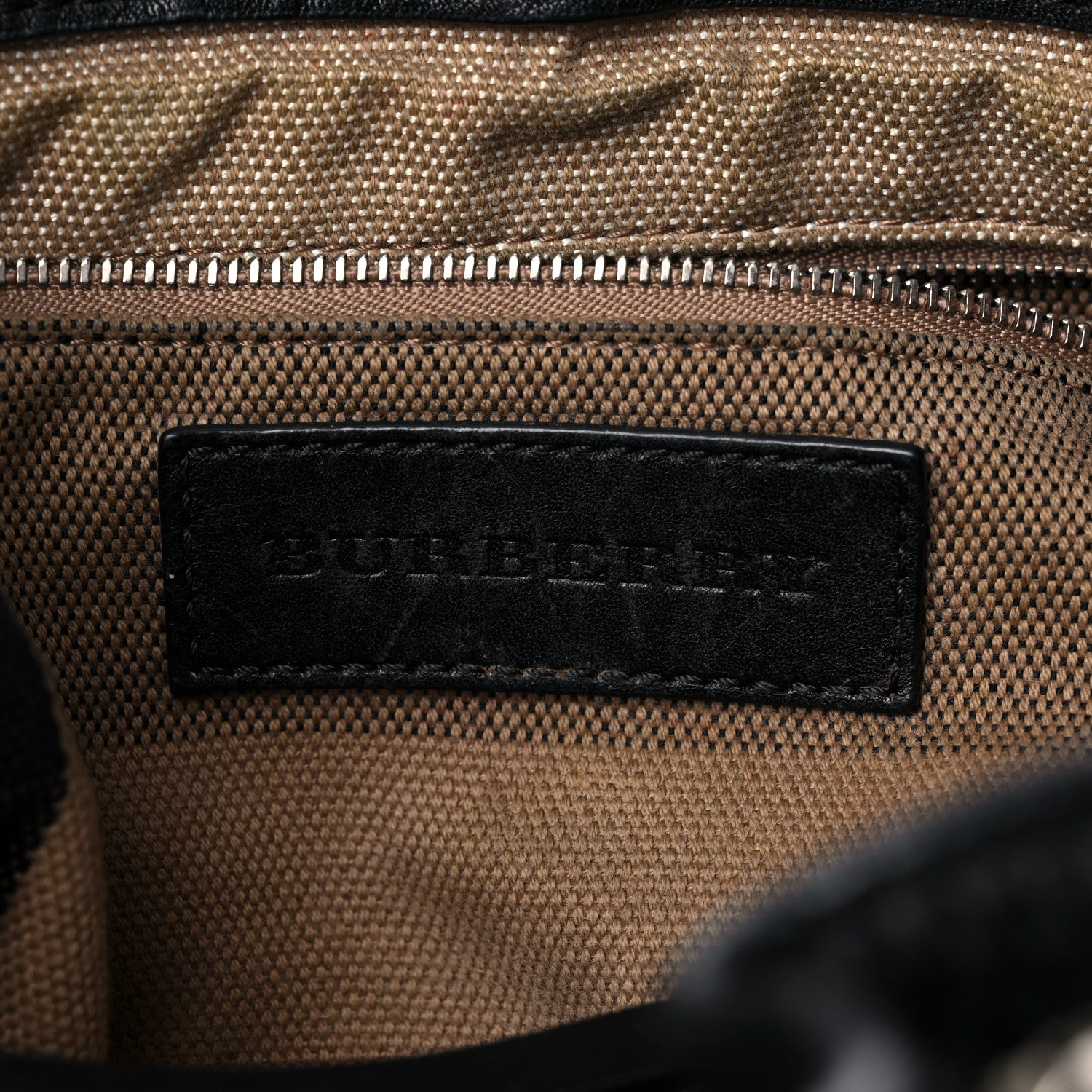 Burberry Grainy Calfskin House Check Small Maidstone Black 5 of 23