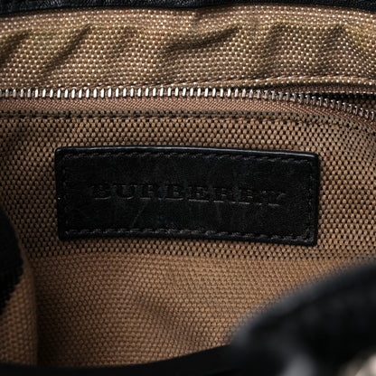 Burberry Grainy Calfskin House Check Small Maidstone Black 5 of 23