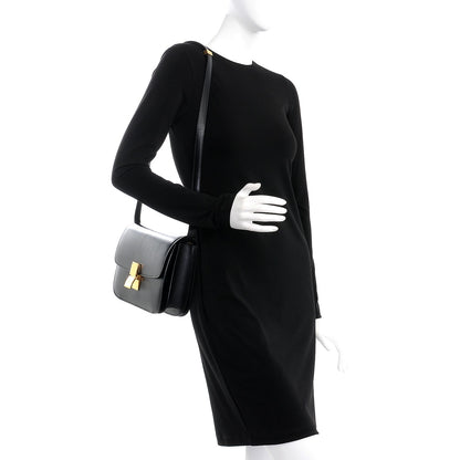 Celine Box Calfskin Medium Classic Box Flap Bag Black 2 of 8
