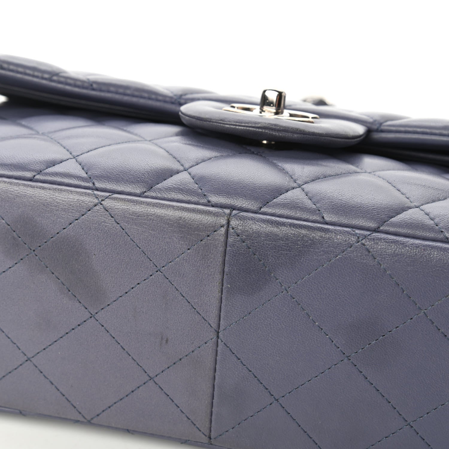 Chanel Lambskin Quilted Jumbo Double Flap Light Purple 11 of 12