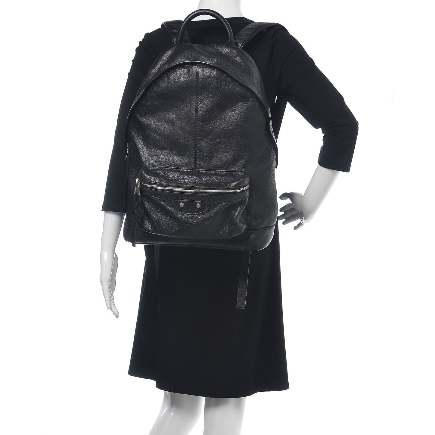 Agneau Classic Hardware Backpack Black