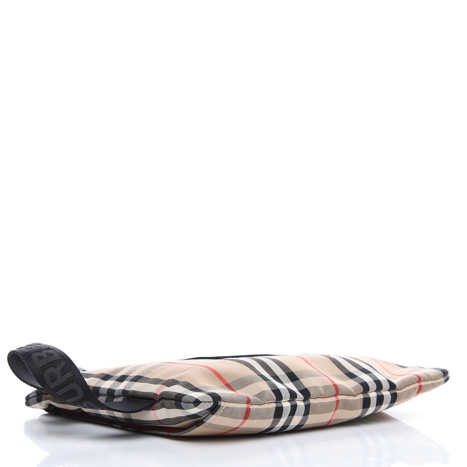 Burberry Nylon Vintage Check Logo Print Portrait Pouch Archive Beige 4 of 7