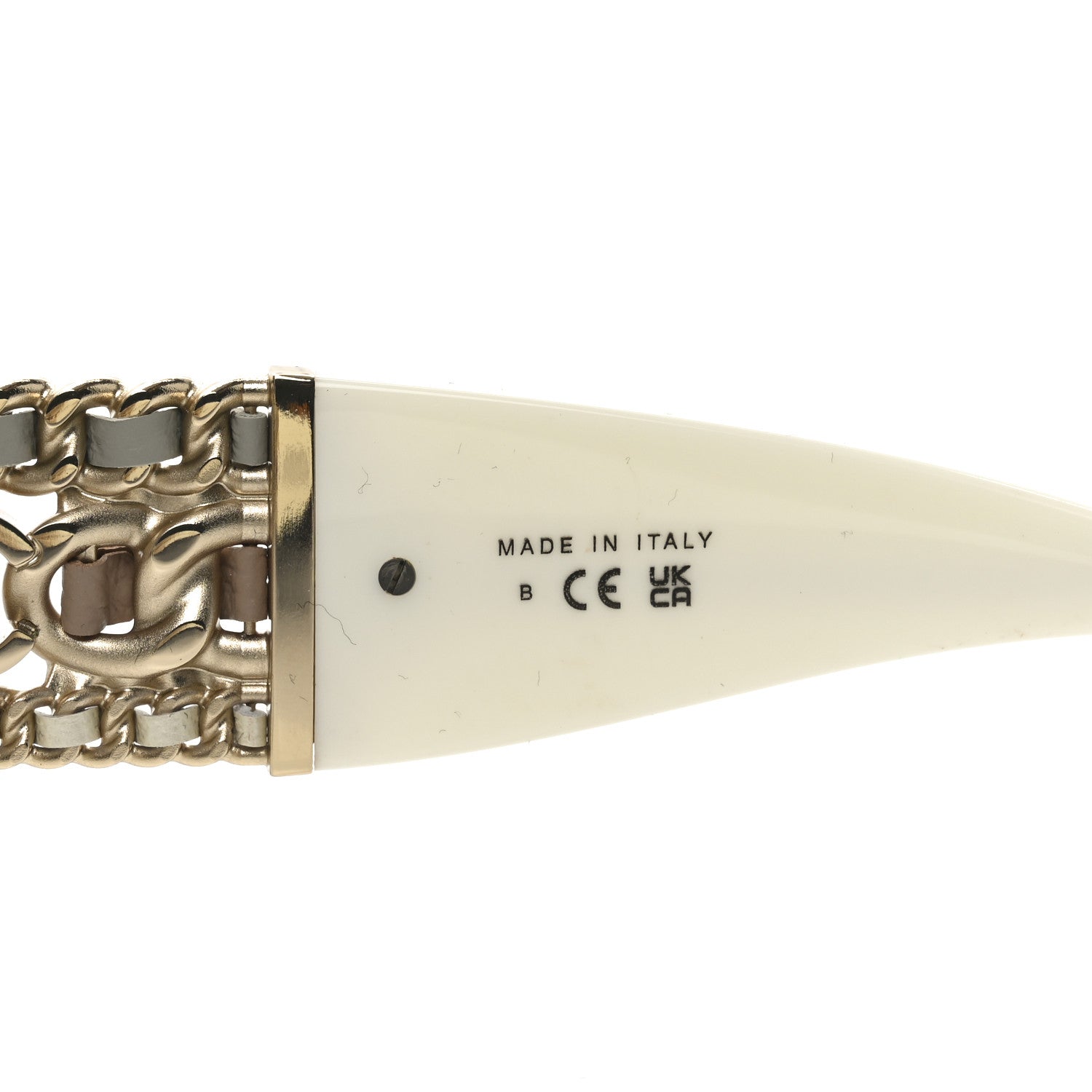 Chanel Acetate Calfskin Chain CC Sunglasses 5536-Q White 6 of 7