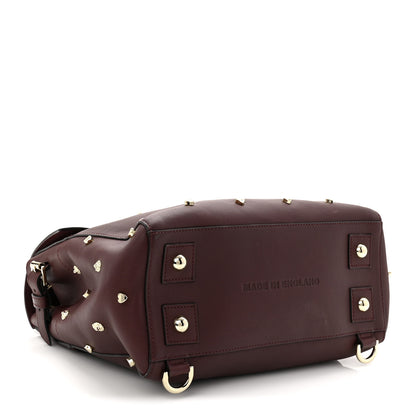 Mulberry Calfskin Studded Medium Cara Delevingne Convertible Satchel Oxblood 4 of 10