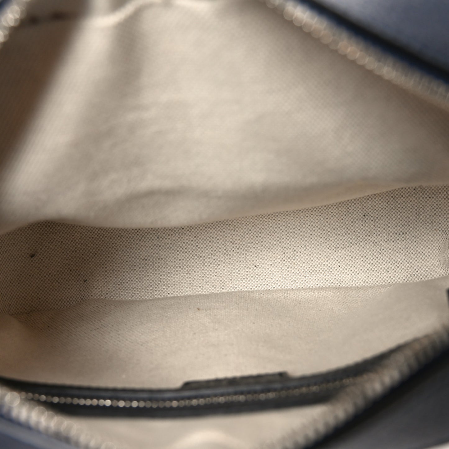 GG Supreme Monogram Textured Dollar Calfskin Small Horsebit 1955 Shoulder Bag Beige Blue