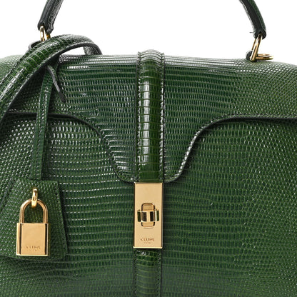 Celine Lizard Small 16 Top Handle Bag Green 8 of 10