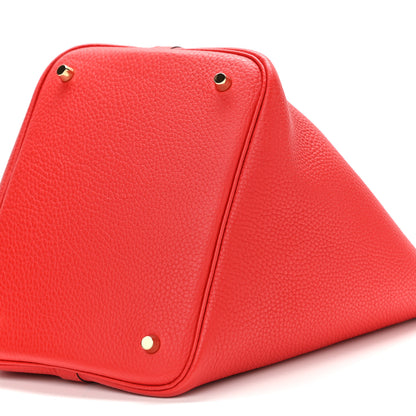 Hermes Taurillon Clemence Picotin Lock 22 MM Rouge Tomate 10 of 11