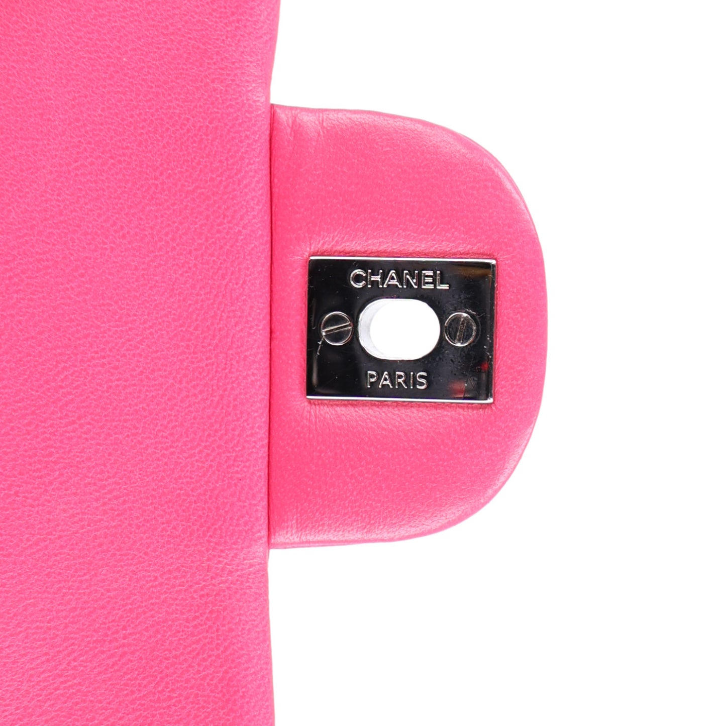 Lambskin Quilted Mini Square Flap Dark Pink