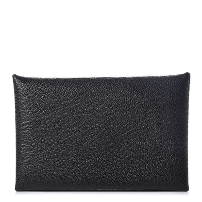 Hermes Chevre Mysore Calvi Card Case Black 1 of 8