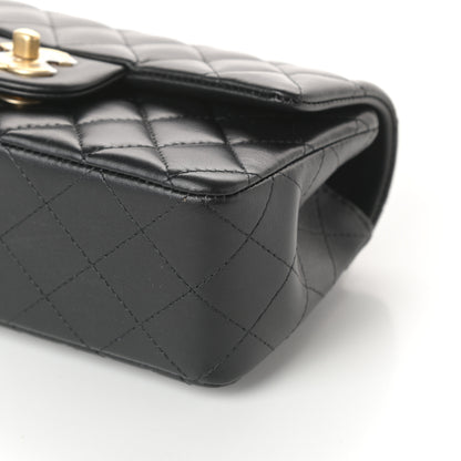 Chanel Lambskin Quilted Mini Top Handle Rectangular Flap Black 9 of 9