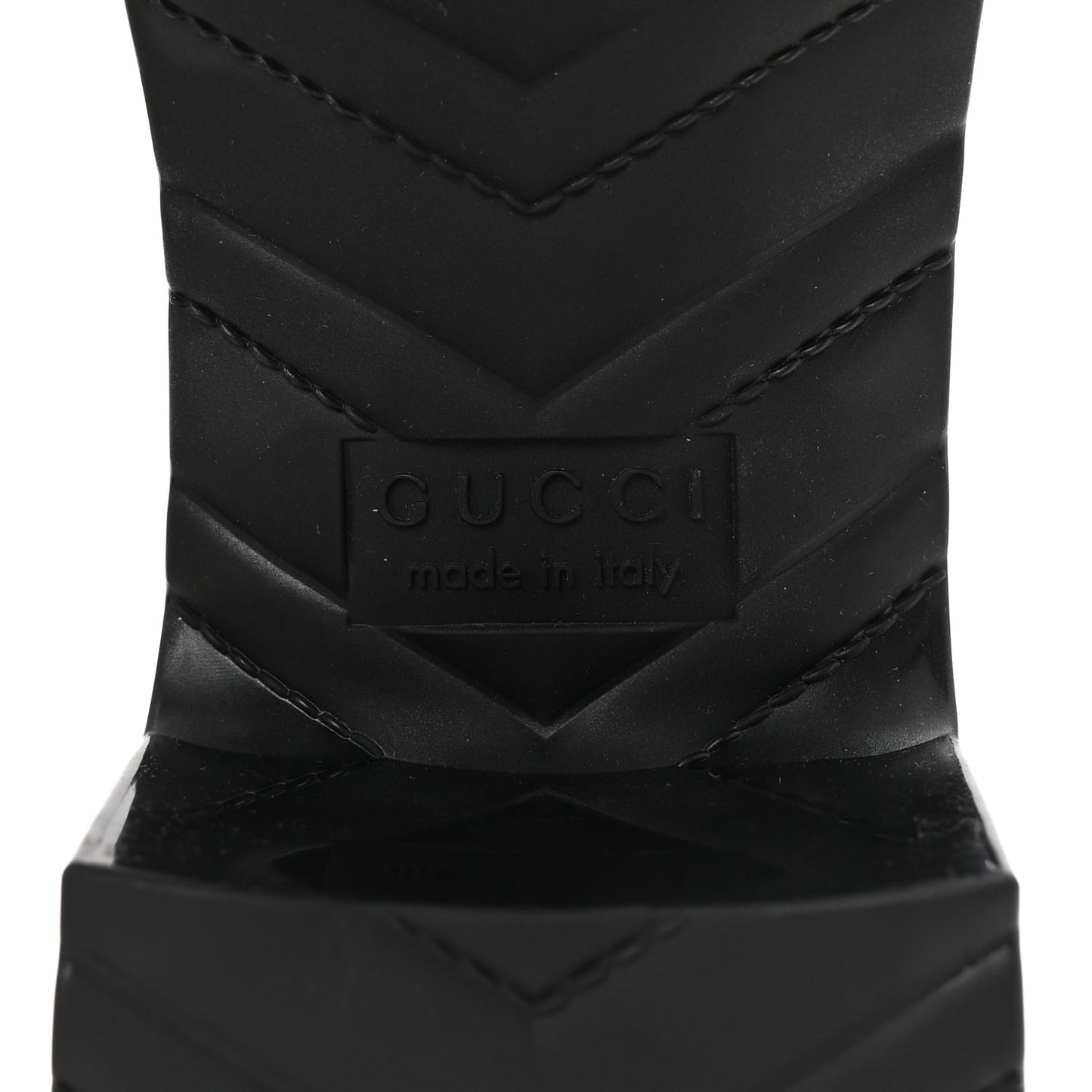 Rubber Gucci Logo Womens Platform 20/60mm Slide Sandals 39 Black