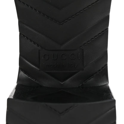 Gucci Rubber Gucci Logo Womens Platform 20/60mm Slide Sandals 39 Black 7 of 10