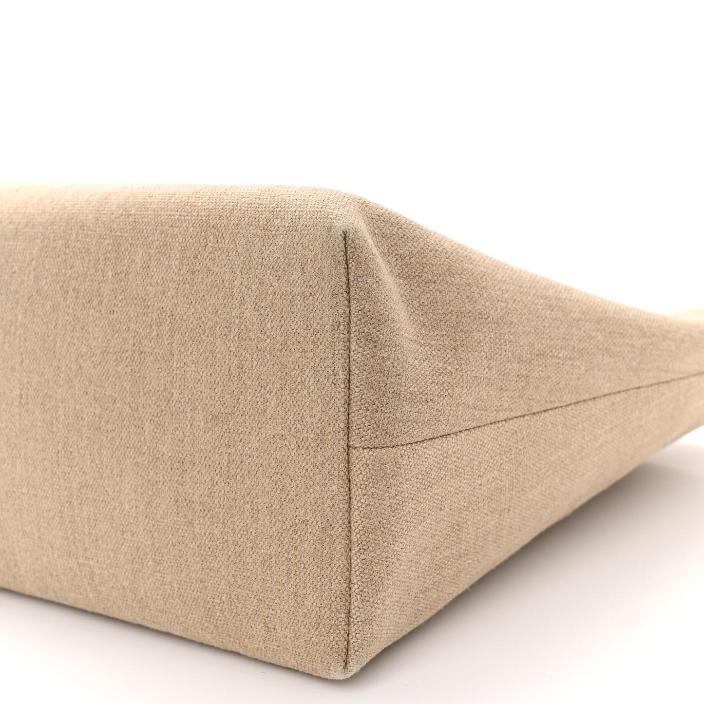 Canvas Calfskin Paris Horizontal Cabas Tan