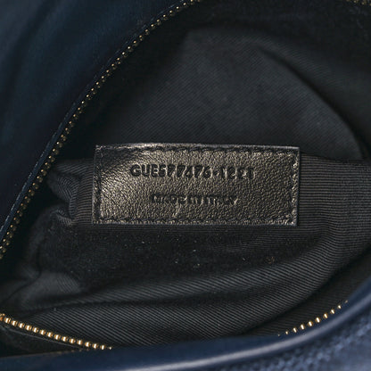 Saint Laurent Canvas Quilted Small Loulou Puffer Monogram Chain Satchel Marine 8 of 15