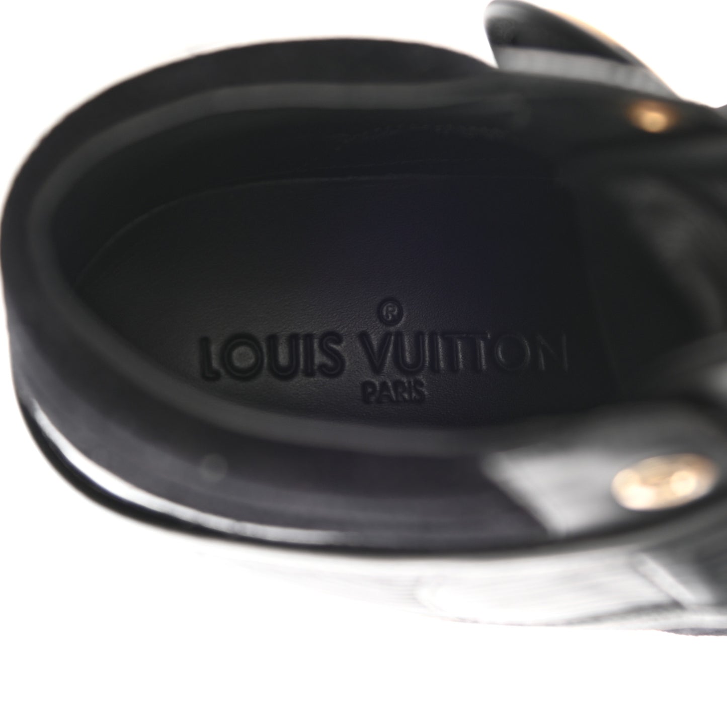 Epi Suede Postmark Wedge Sneakers 37 Black