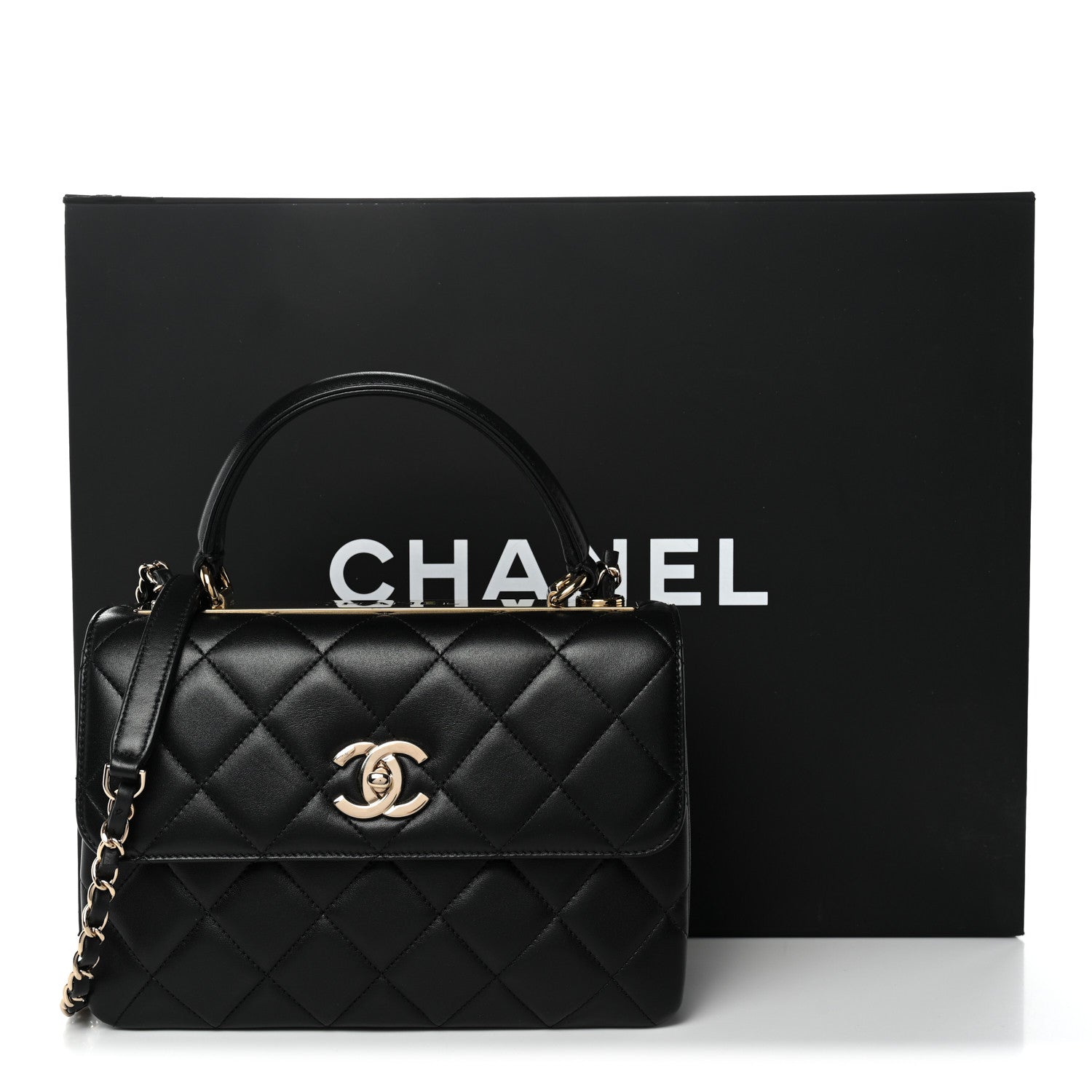 Chanel Lambskin Quilted Small Trendy CC Dual Handle Flap Bag Black 11 of 11