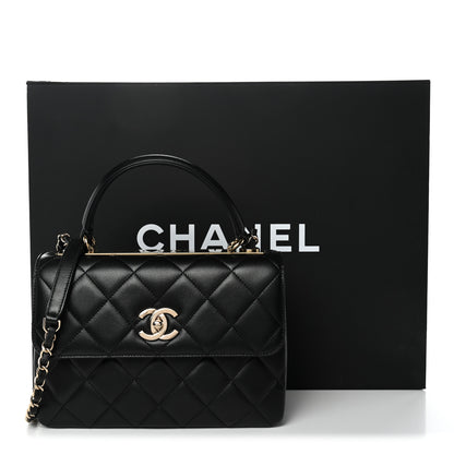 Chanel Lambskin Quilted Small Trendy CC Dual Handle Flap Bag Black 11 of 11