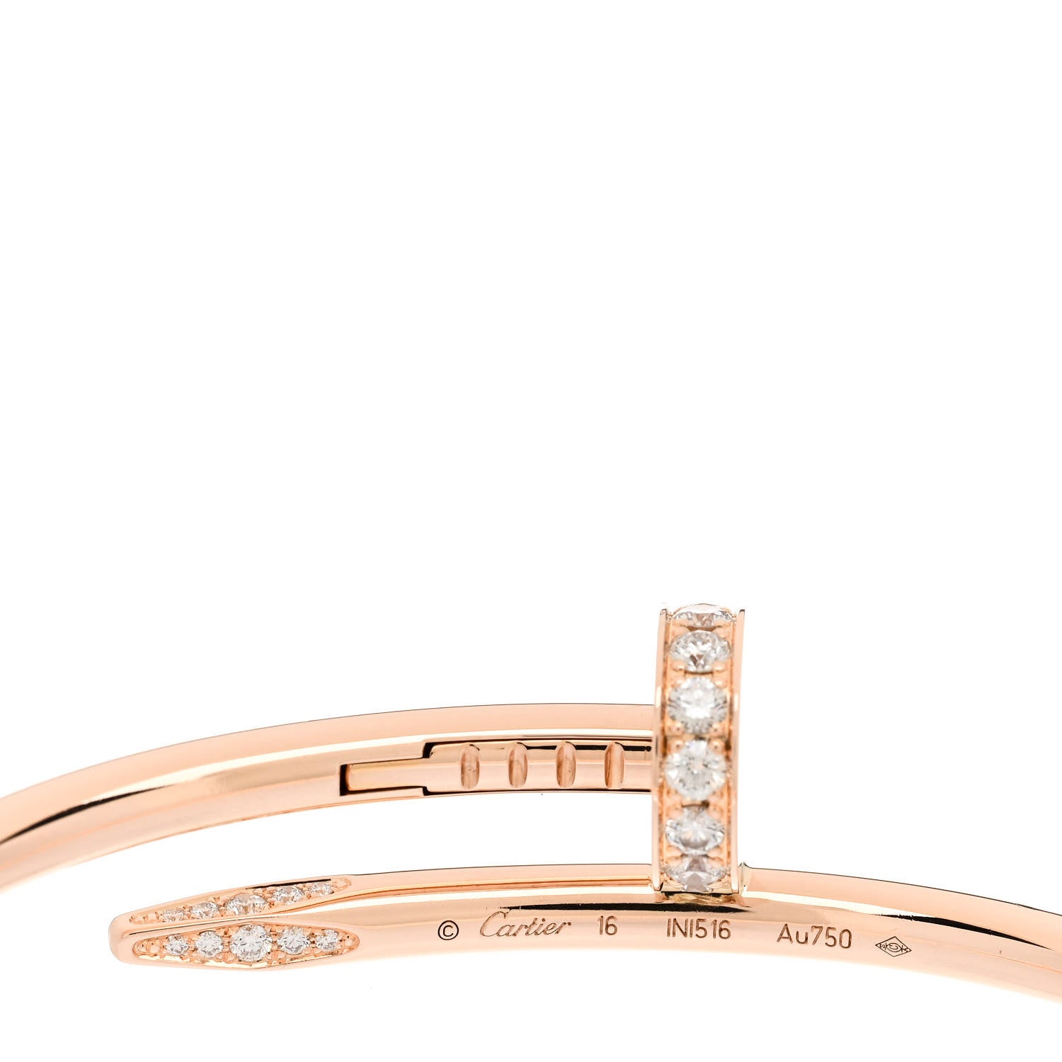 Cartier 18K Pink Gold Diamond Juste Un Clou Bracelet 16 3 of 4