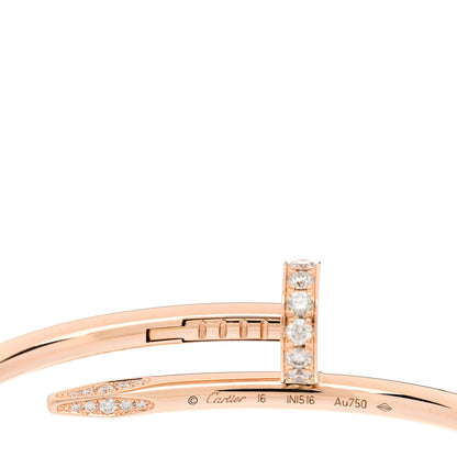 Cartier 18K Pink Gold Diamond Juste Un Clou Bracelet 16 3 of 4