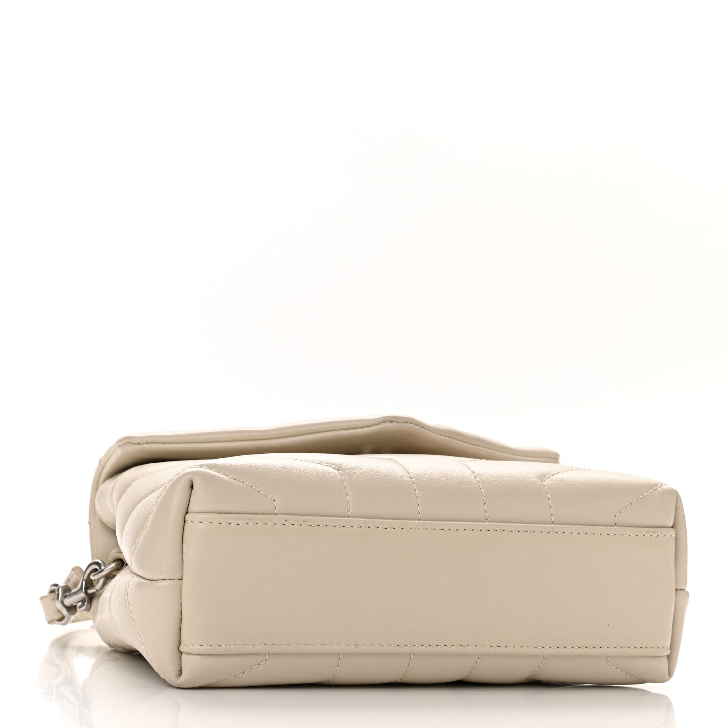 Saint Laurent Calfskin Y Quilted Monogram Toy Loulou Crossbody Bag Crema Soft 3 of 10