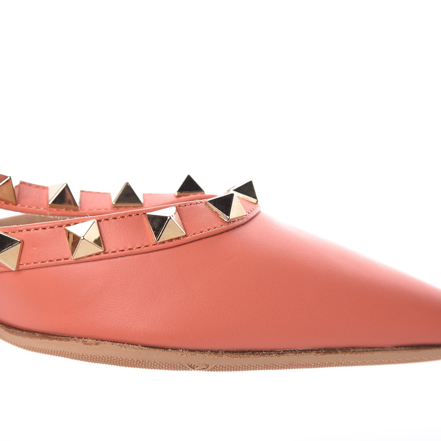 Valentino Garavani Nappa Rockstud Ankle Strap 65mm Pumps 36 Coral 13 of 14