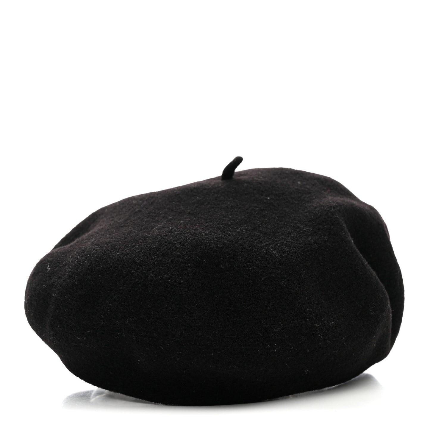 Merino Wool Silk Brides de Gala En Desordre Bonnie Beret 58 Black