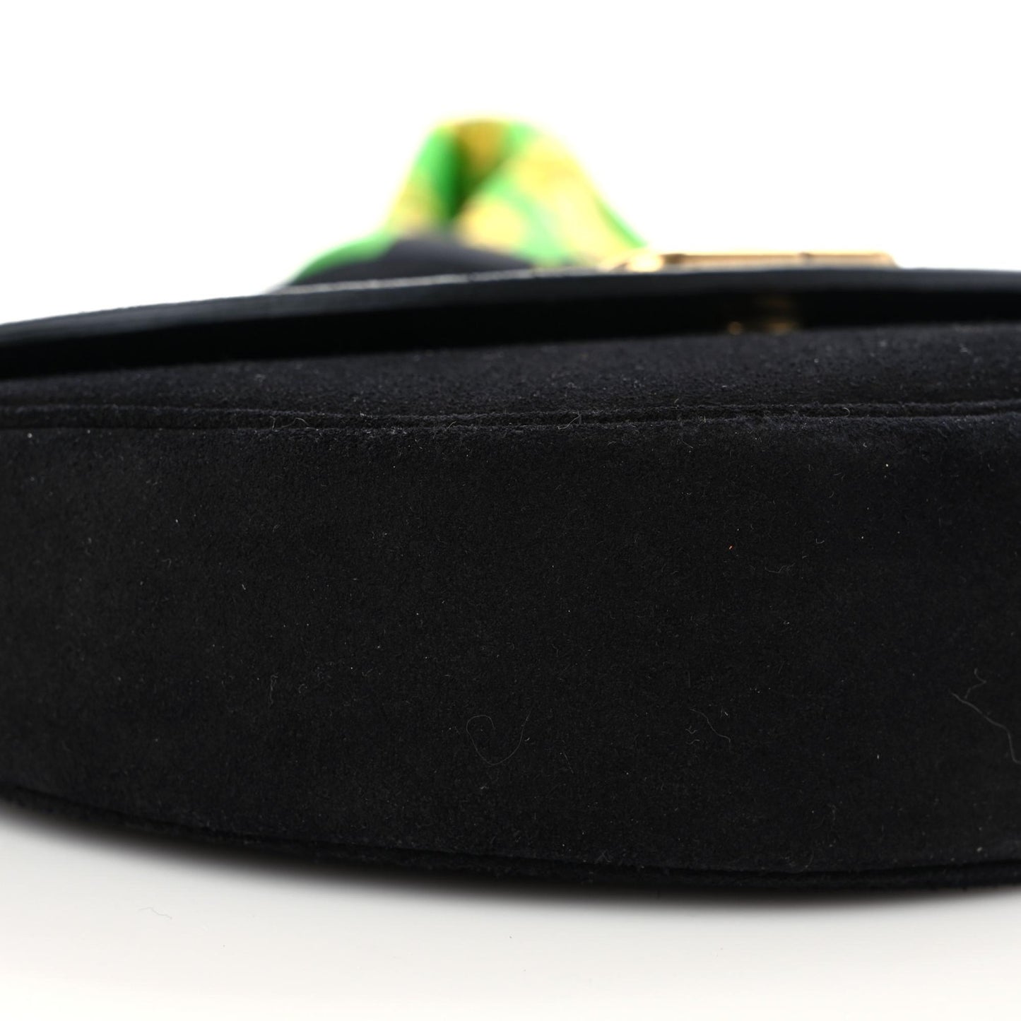 Suede Opera Clutch Bag Black