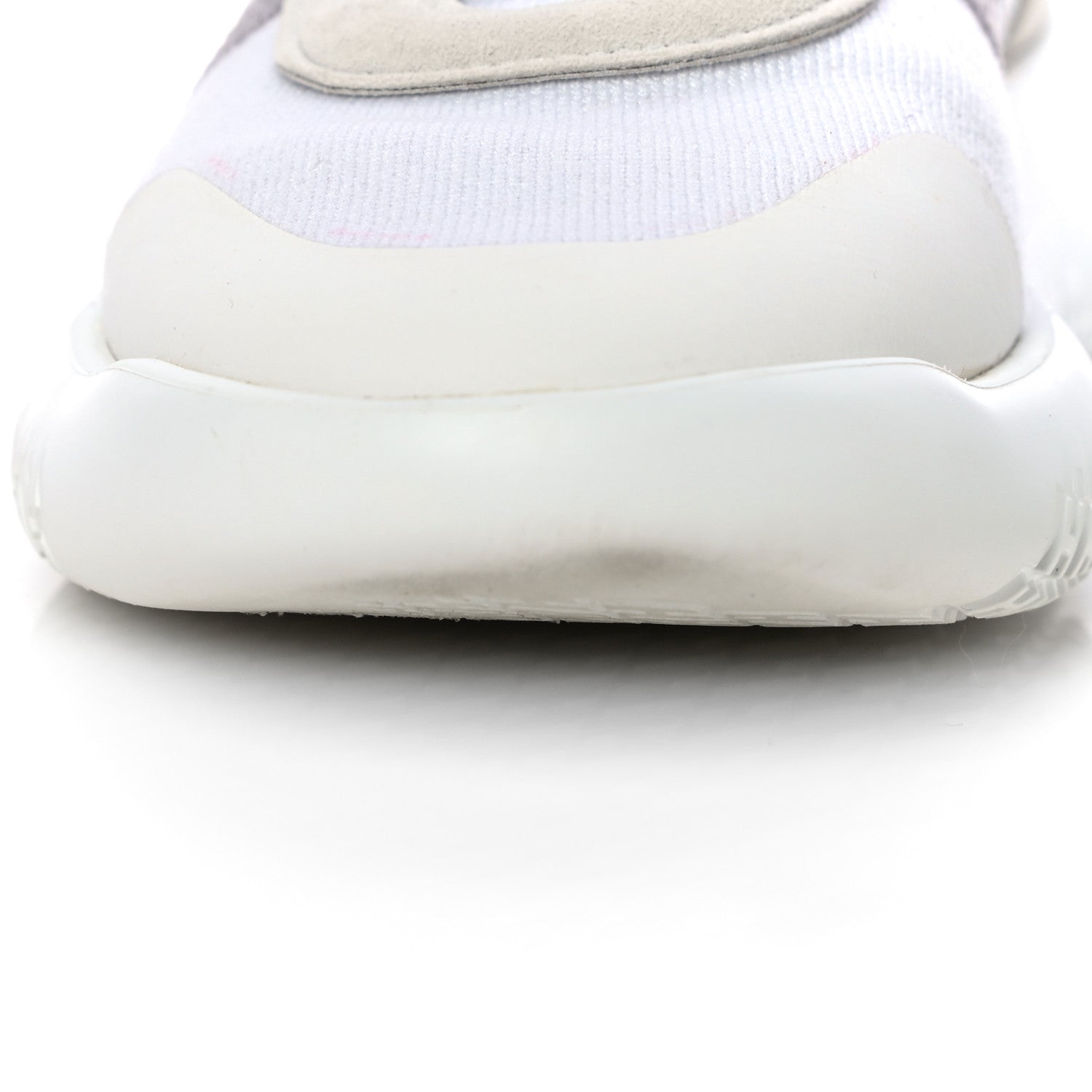 Hermes Knit Suede Goatskin Womens Crew Sneakers 36 White Gris 15 of 18