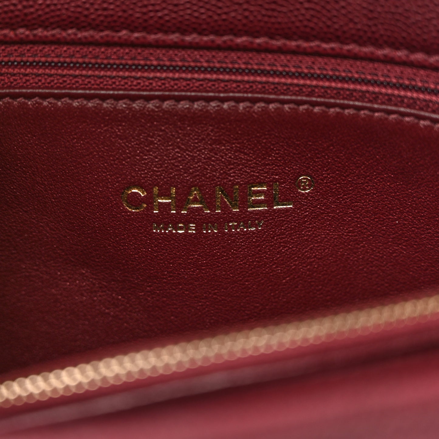 Caviar Lizard Quilted Medium Coco Handle Flap Burgundy