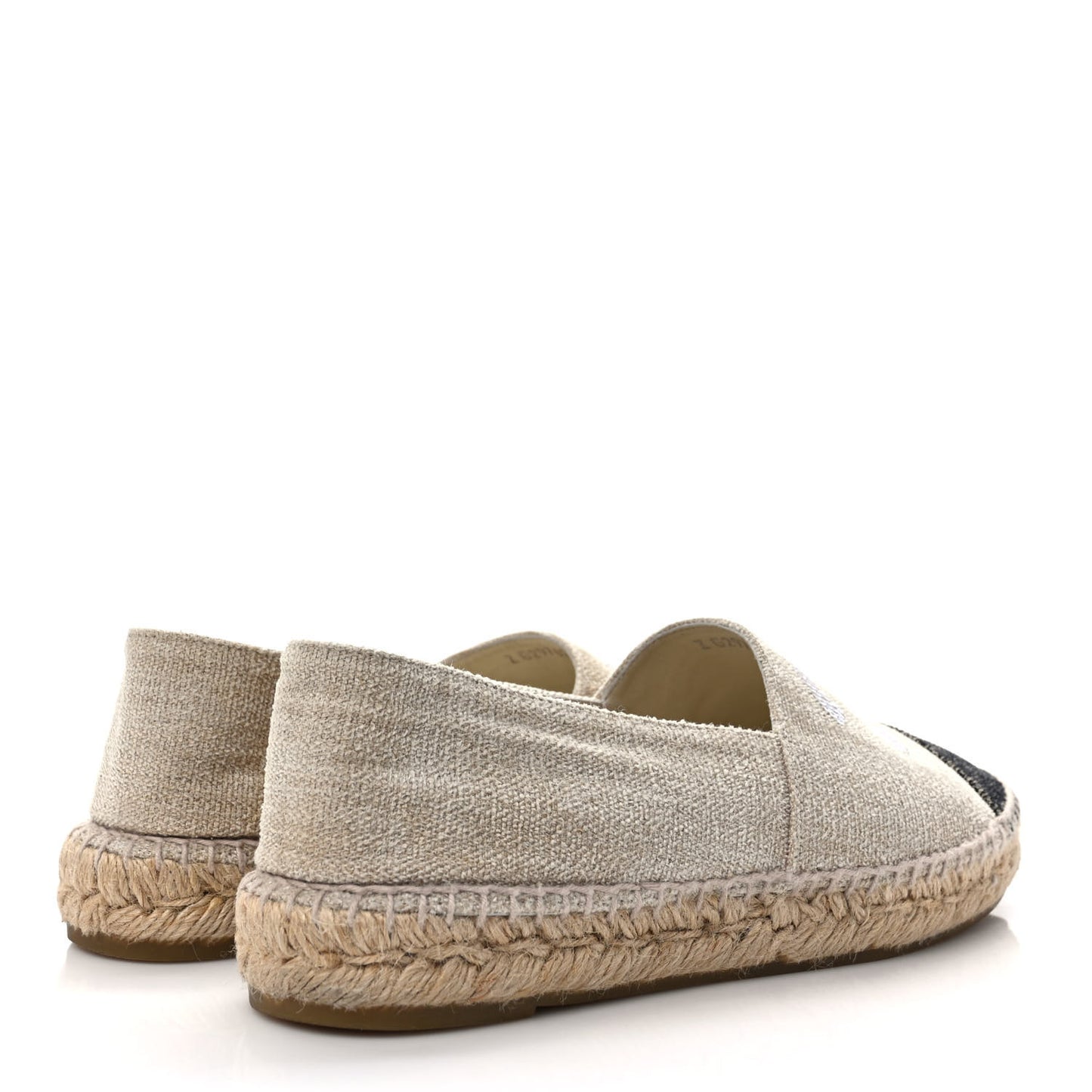 Toile Sequin CC Espadrilles 39 Beige Black