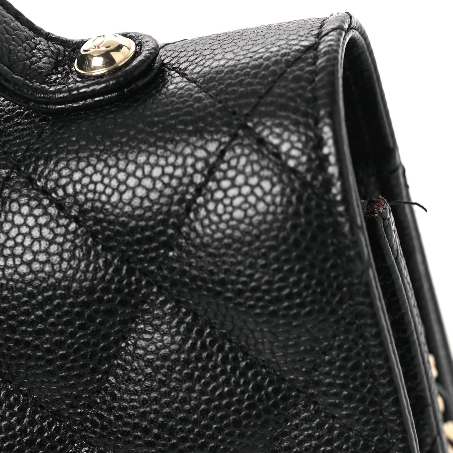 Caviar Quilted Business Affinity Clutch With Chain Black