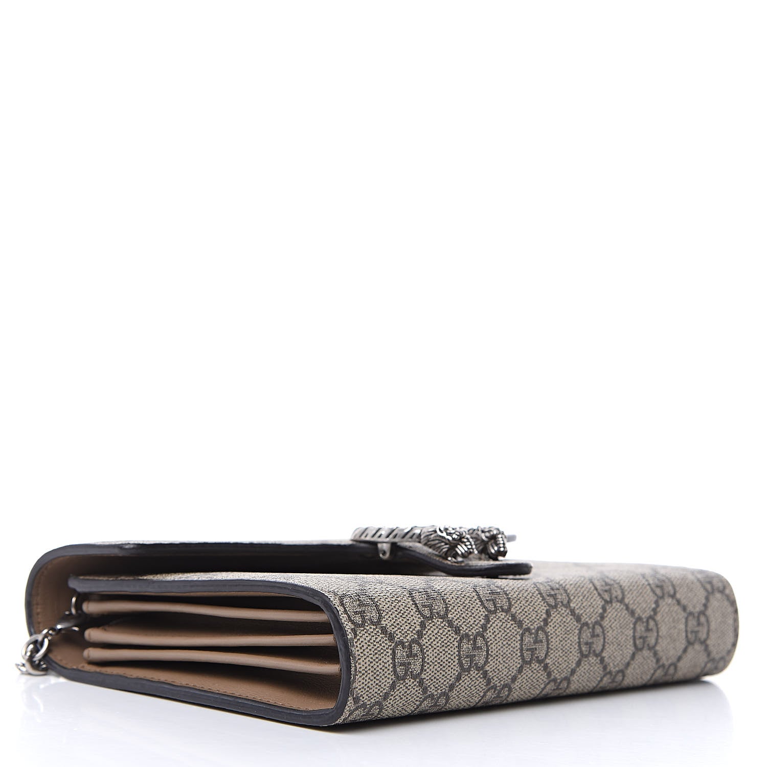 Gucci GG Supreme Monogram Mini Dionysus Chain Wallet Beige Taupe 4 of 11