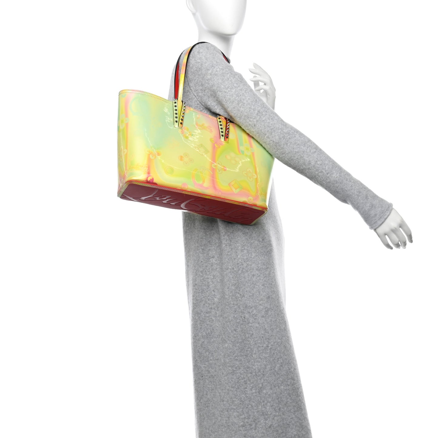 Patent Calfskin Loubinthesky Cabata Tote Multicolor