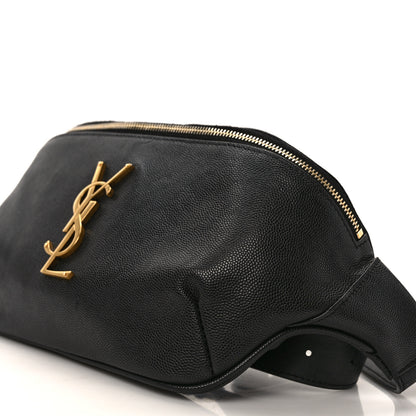 Saint Laurent Grain De Poudre Monogram Belt Bag Black 7 of 8