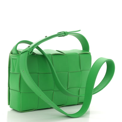 Bottega Veneta Lambskin Maxi Intrecciato Cassette Crossbody Bag Grass 3 of 10